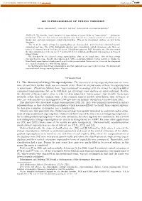 LIE SUPERALGEBRAS of STRING THEORIES Introduction I.1. The