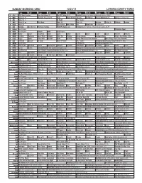 Sunday Morning Grid 12/21/14 Latimes.Com/Tv Times