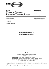TCR-TR 026 TECHNICAL COMMITTEE March 1997 REFERENCE TECHNICAL REPORT Second Edition