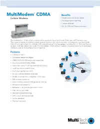 Multimodem CDMA Datasheet: Cellular Modems