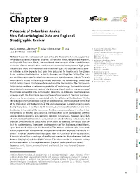 Paleozoic of Colombian Andes: Published Online 19 May 2020 New Paleontological Data and Regional