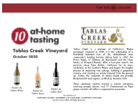 Tablas Creek Vineyard Movement