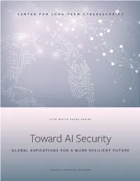 Toward AI Security