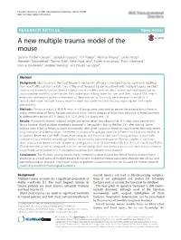 A New Multiple Trauma Model of the Mouse