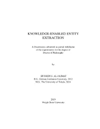 Knowledge-Enabled Entity Extraction