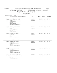 Paper: Copy, Card, Computer, NCR, Misc, Envelopes