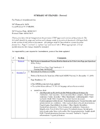 Protocol for Protocol Amendment # To
