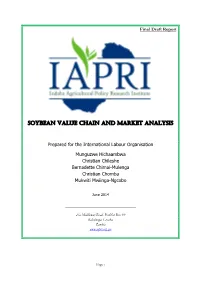 Soybean Value Chain and Market Analysis