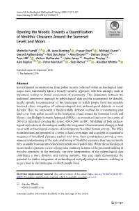 Towards a Quantification of Neolithic Clearance Around the Somerset Levels and Moors
