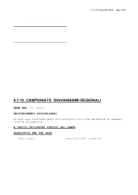 6.1.13. Campionato Giovanissimi Regionali