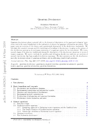 Arxiv:1911.06282V1 [Quant-Ph] 14 Nov 2019 3.1 Dynamical Maps