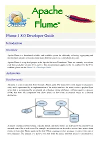 Flume 1.8.0 Developer Guide