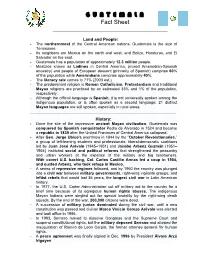 G U a T E M a L a Fact Sheet