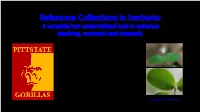 Reference Collections in Herbaria: a Versatile but Underutilized Tool to Enhance Teaching, Outreach and Research