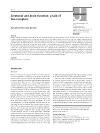 Serotonin and Brain Function: a Tale of Two Receptors