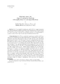Structure Spaces for Rings of Continuous Functions with Applications to Realcompactiﬁcations