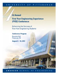 Th Annual First Year Engineering Experience (FYEE) Conference