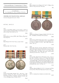 Thirteenth Session, Commencing at 2.30Pm ORDERS, DECORATIONS & MEDALS