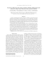 In Situ X-Ray Diffraction Study of Phase Transitions of Fetio3 at High Pressures and Temperatures Using a Large-Volume Press and Synchrotron Radiation