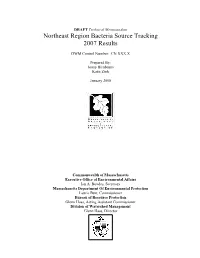 Northeast Region Bacteria Source Tracking 2007 Results