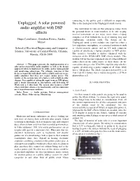 A Solar Powered Audio Amplifier with DSP Effects