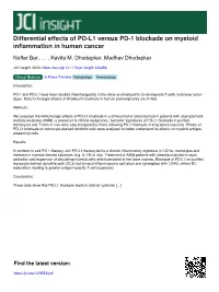 Differential Effects of PD-L1 Versus PD-1 Blockade on Myeloid Inflammation in Human Cancer