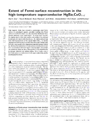 Extent of Fermi-Surface Reconstruction in the High-Temperature Superconductor Hgba2cuo4+Δ