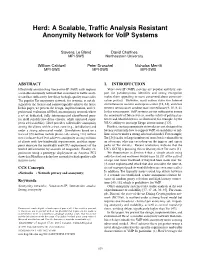 Herd: a Scalable, Traffic Analysis Resistant Anonymity Network