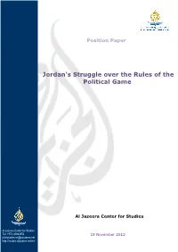 Jordan's Struggle Over the Rules of the Political Game