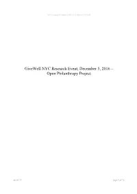 Open Philanthropy Project