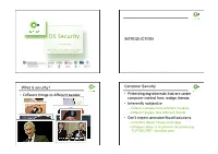 OS Security INTRODUCTION