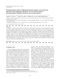 Parental Genetic Traits in Offspring from Inter-Specific Crosses Between