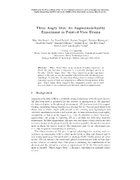 Three Angry Men: an Augmented-Reality Experiment in Point-Of-View Drama