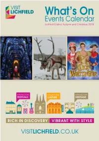 What's on This Autumn and Christmas in Lichfield District