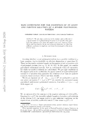 Arxiv:1908.05503V2 [Math.AG] 14 Sep 2020 D We Are Interested by the Existence of the Positive Solutions of (1.1) in R>0
