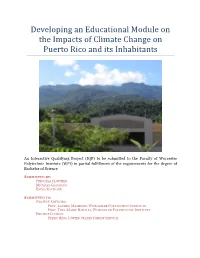 Developing an Educational Module on the Impacts of Climate Change on Puerto Rico and Its Inhabitants
