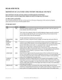 Head and Neck: Summary Stage 2018 Coding Manual V2.0