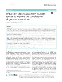 Orthofiller: Utilising Data from Multiple Species to Improve the Completeness of Genome Annotations Michael P