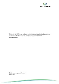 Report to the EFTA Surveillance Authority Regarding the Implementation of Directive 91/271/EU on the Treatment of Wastewater from Agglomerations