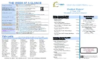 THE WEEK at a GLANCE Yahrzeits