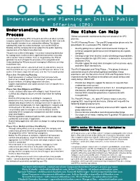 Understanding and Planning an Initial Public Offering (IPO)