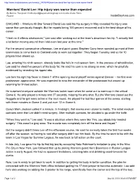 Warriors' David Lee: Hip Injury Was Worse Than Expected by Marcus Thompson II Mthomps2@Bayareanewsgroup.Com Contra Costa Times Posted: Insidebayarea.Com
