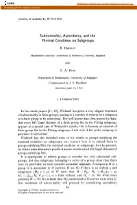 Subnormality, Ascendancy, and the Minimal Condition on Subgroups