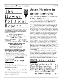The Howey Political Report Is Published by Newslink Try” in the Coming Weeks Pushing Reform of U.S