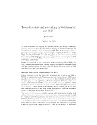 Towards Sockets and Networking in Webassembly and WASI