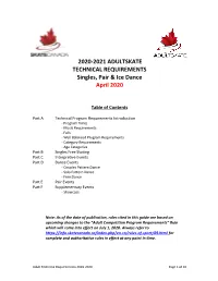 View 2020-2021 Adult Technical Program Requirements
