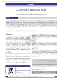 Accommodative Spasm: Case Series