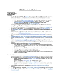 COVID-19 Issues Tracker & Top-Tier Coverage NEWS UPDATES Friday