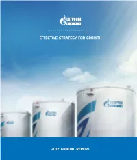 Effective Strategy for Growth 2012 Annual Report