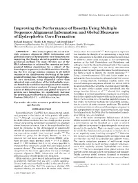 Improving the Performance of Rosetta Using Multiple Sequence Alignment